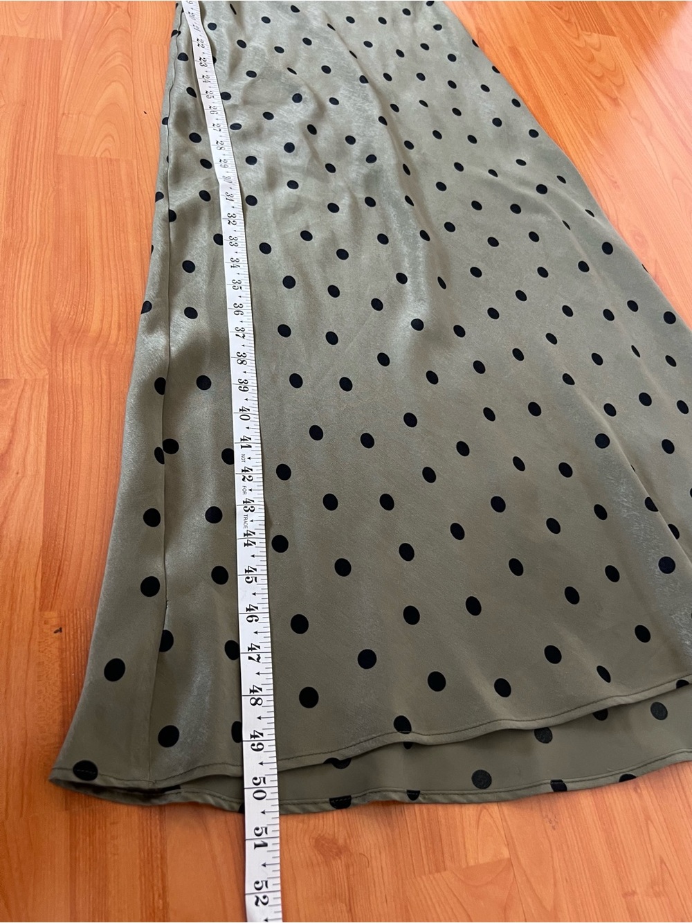 Zara Satin Polka Dot Midi Dress - Picture 8 of 9